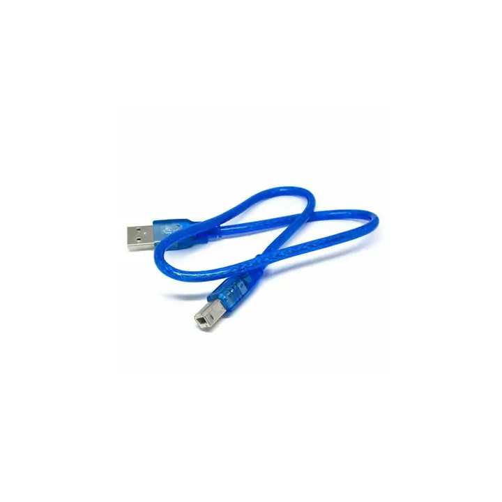 Cablu ecranat USB A la USB B 30cm albastru