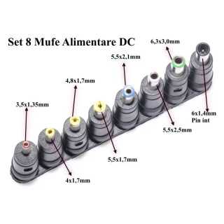 Set 8 mufe adaptoare de alimentare DC