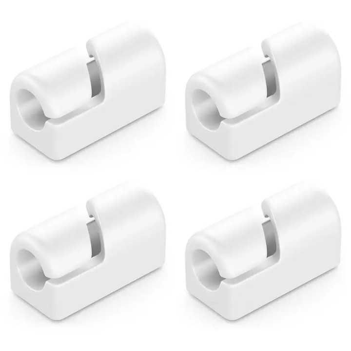 Set suporturi de cablu 4buc alb autoadezive MK5554