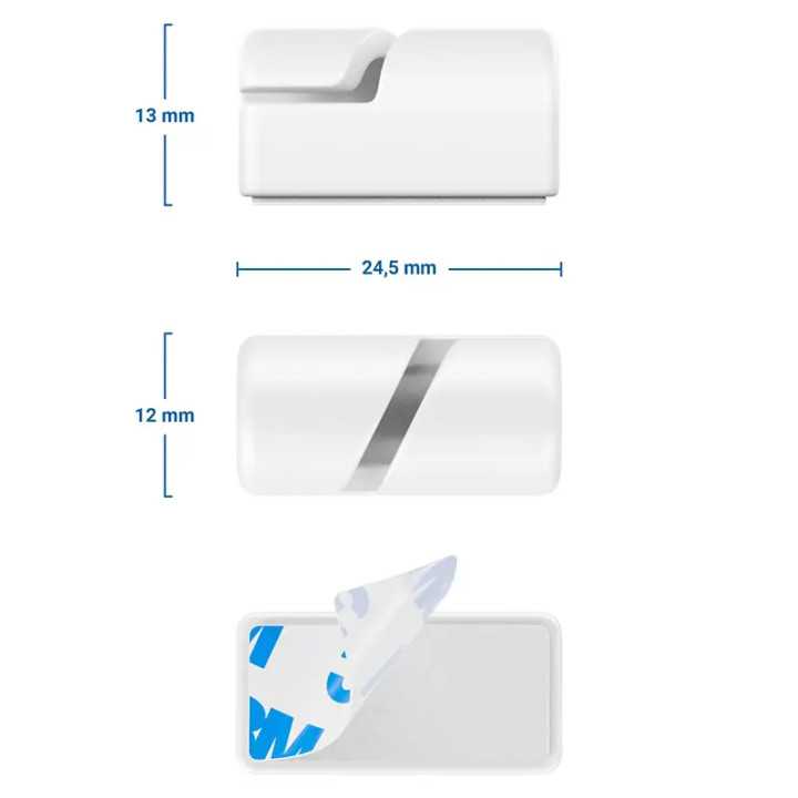 Set suporturi de cablu 4buc alb autoadezive MK5554