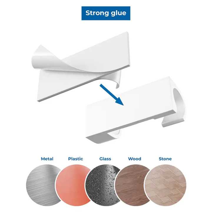 Set suporturi de cablu 20buc alb autoadezive MK5535