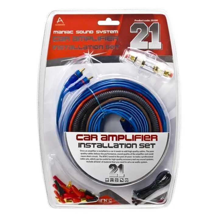 Set cabluri auto 8GA Hi-Fi Profesional 21buc M`N´C 20200-G