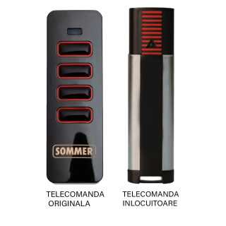 Telecomanda inlocuitoare poarta garaj de 2 si 4 canale cod saritor 433.92MHz Sommer Pearl compatibila cu originalul (850)