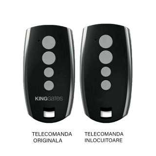 Telecomanda inlocuitoare poarta garaj de 2 si 4 canale cod saritor 433.92MHz KingGates Stylo 4 compatibila cu originalul (826)