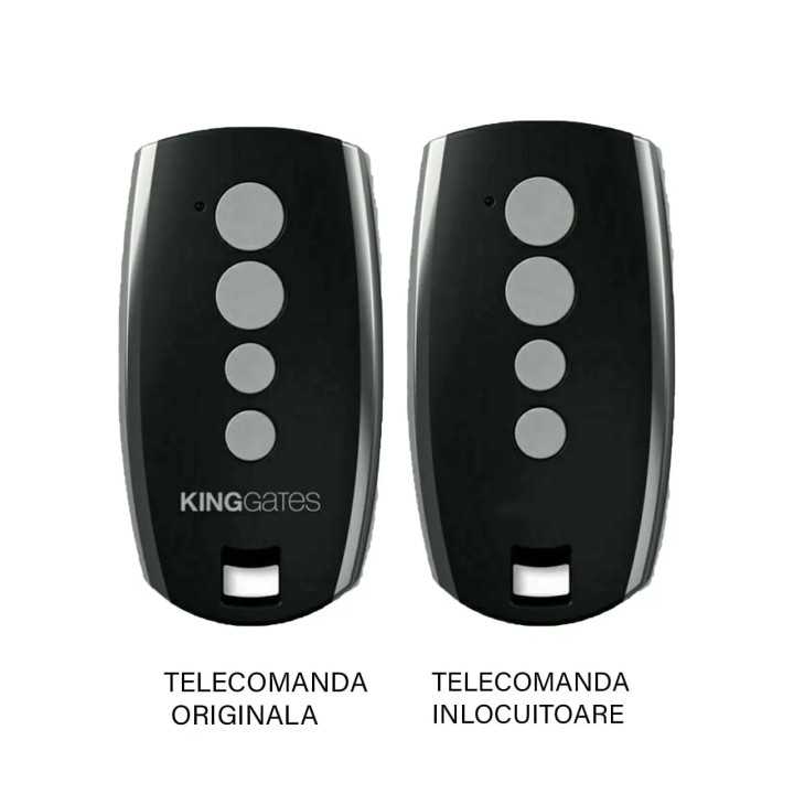 Telecomanda inlocuitoare poarta garaj de 2 si 4 canale cod saritor 433.92MHz KingGates Stylo 4 compatibila cu originalul (826)