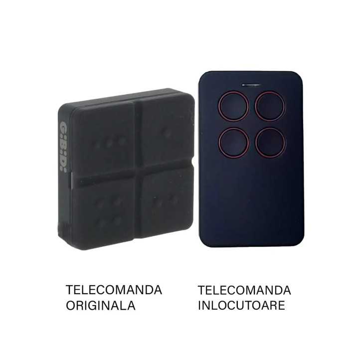 Telecomanda inlocuitoare poarta garaj de 2 si 4 canale cod saritor 433.92MHz Gibidi AU 3000 E Domino compatibila cu originalul (
