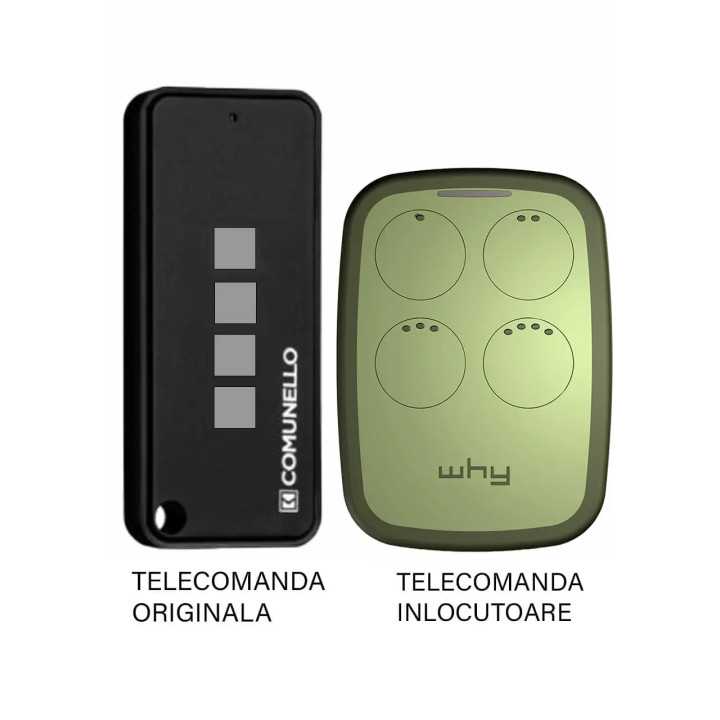 Telecomanda inlocuitoare poarta garaj cu 4 butoane rolling cod frecventa 433.92MHz Comunnelo Keep Black compatibila cu originalu