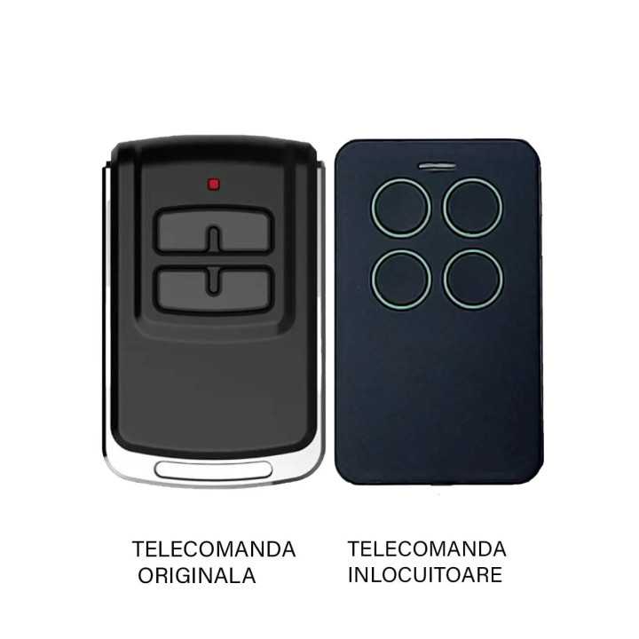Telecomanda inlocuitoare poarta garaj 4 butoane T4301 Cod Saritor Compatibila cu automatizarile LINOMATIK si receptorul extern R