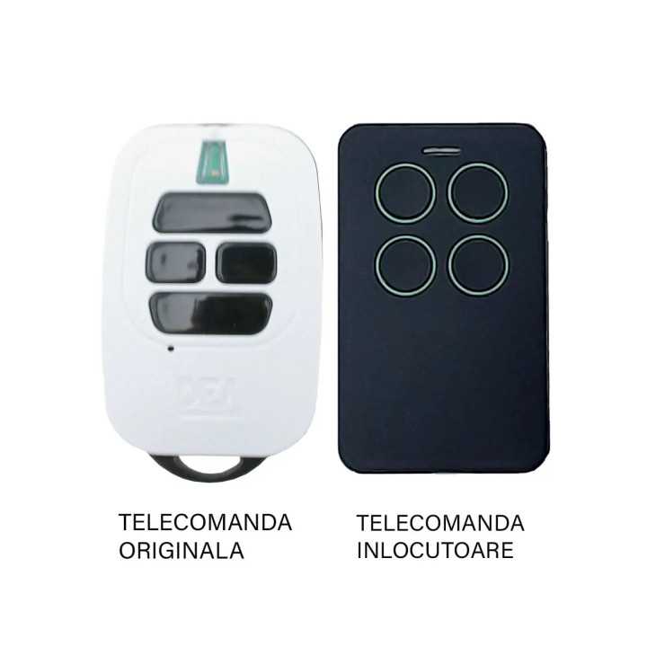 Telecomanda inlocuitoare poarta garaj 4 butoane cod saritor frecventa 433.92MHz Dea GTi4 compatibila cu originalul (810/4)