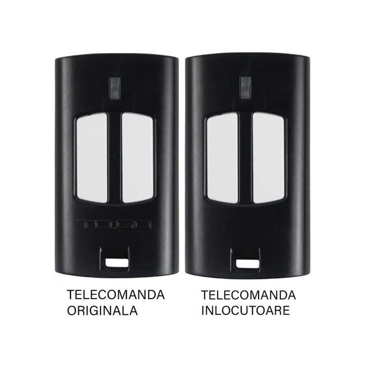 Telecomanda inlocuitoare poarta garaj 2 butoane cod saritor frecventa 433.92MHz Beninca TO.GO2WV compatibila cu originalul (801)