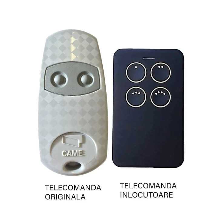 Telecomanda inlocuitoare poarta garaj 2 butoane cod fix frecventa 862.35MHz Came Top 862EE compatibila cu originalul (807)