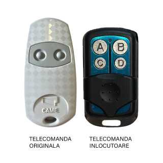Telecomanda inlocuitoare poarta garaj 2 butoane cod fix frecventa 433.92MHz Came Top 432EE compatibila cu originalul (804)