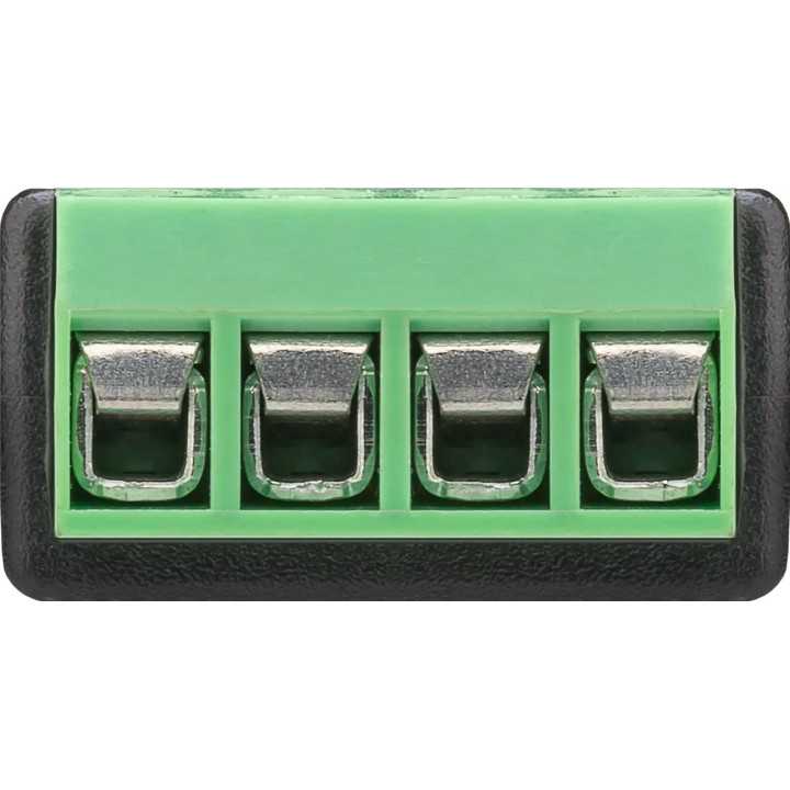 Adaptor bloc terminal cu 4 pini tip regleta cu surub la Jack 3.5 mm mama 4 pini stereo Goobay 59200