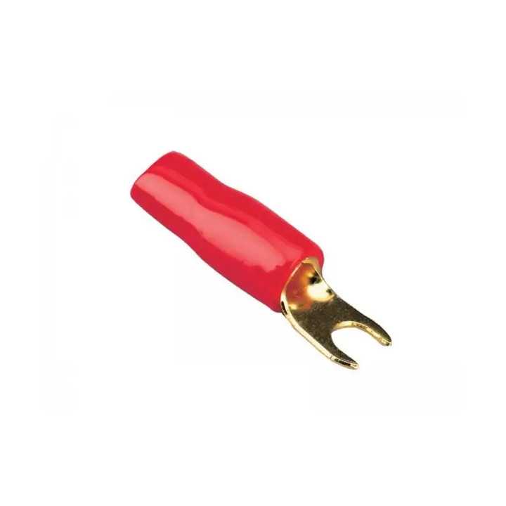 Papuc Terminal tip furca 10mm2 M4 aurit izolat rosu ACV 30.4410-02