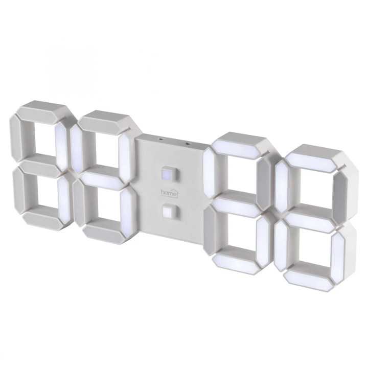Ceas desteptator digital LED 3D alb 128mm 5V USB telecomanda Home LTC 05