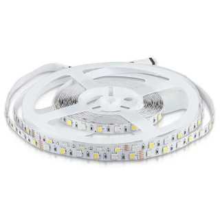 Banda LED SMD5050 60LED/m 357lm/m 8W/m RGB+W alb neutru IP20 5m V-TAC SKU-212552