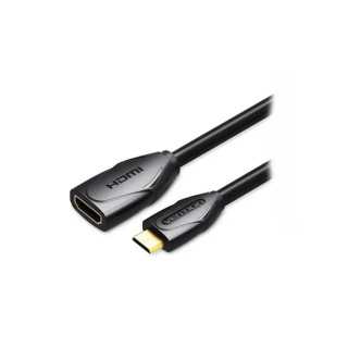 Cablu HDMI V1.4 soclu - mini HDMI mufa 1m negru 30AWG VENTION ABAAF
