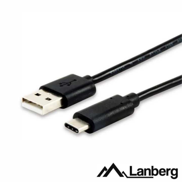 Cablu USB 2.0 USB A - USB C 3m negru fire Cupru LANBERG CA-USBO-20CU-0030-BK