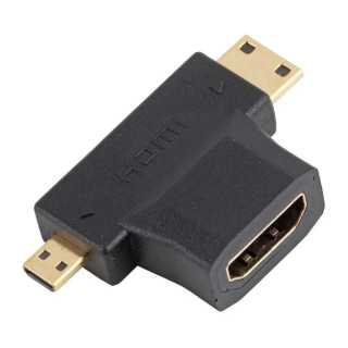 Adaptor HDMI V1.4 mama - tata micro HDMI si tata mini HDMI AKYGA AK-AD-23