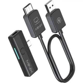 Transmitator si Receptor HDMI Wireless Minix C1 Plus Full HD 1080P USB-C max. 50m negru REC-HDMI-C1P-MNX