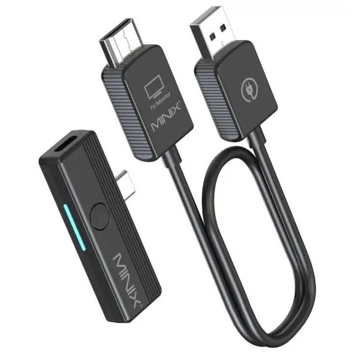 Transmitator si Receptor HDMI Wireless Minix C1 Plus Full HD 1080P USB-C max. 50m negru REC-HDMI-C1P-MNX