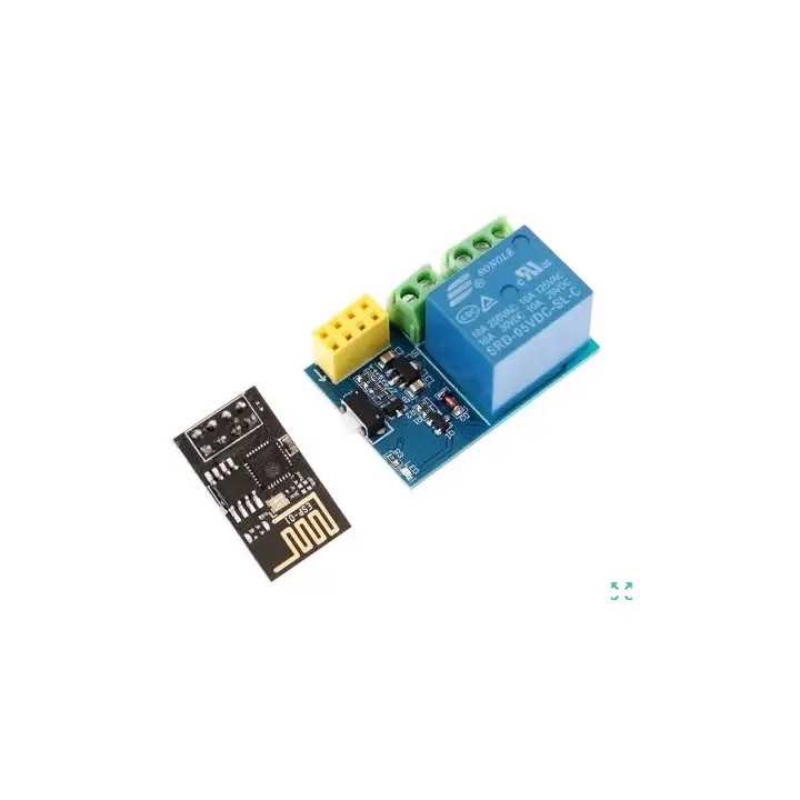 Modulul releu comutator WIFI de la distanta prin intermediul aplicatiei pentru telefonul mobil inteligent ESP-01S WIFI DC 5V 10A