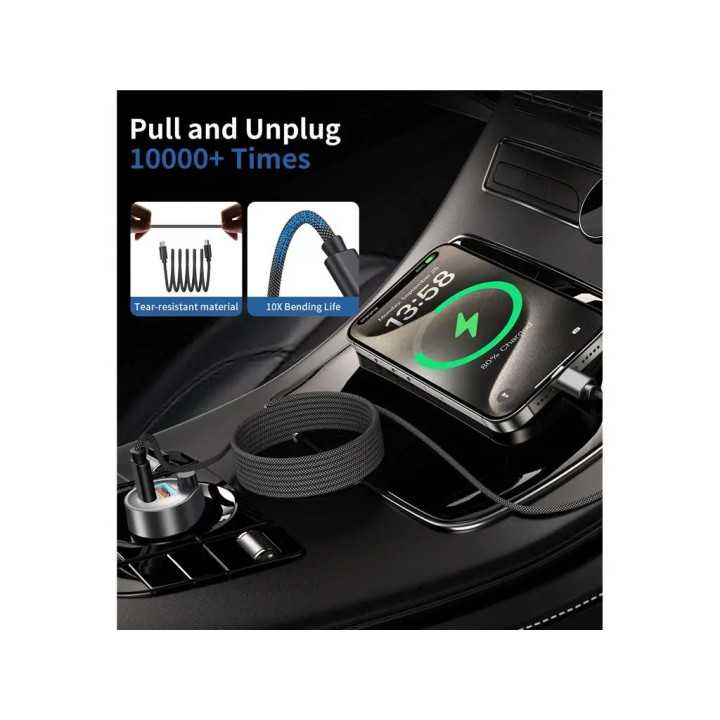 Cablu magnetic date / incarcare USB-C - USB-C Choetech XCC-1051-BK 1.8m PD3.1 240W negru