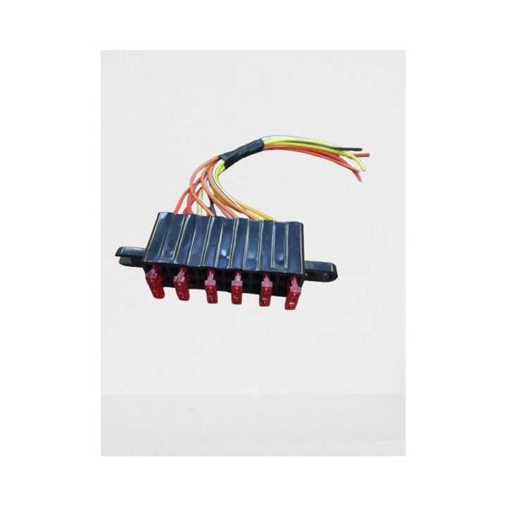 Suport siguranta auto medie 20mm cutie /bloc pentru 6 sigurante 10A /incluse /cu fir