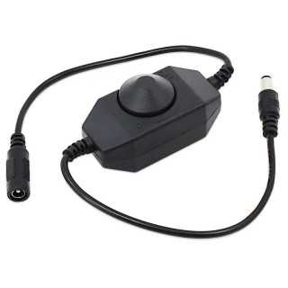 Variator dimmer de tensiune 12V /2A montaj pe fir cu mufa mama-tata 5.5x2.1 mm