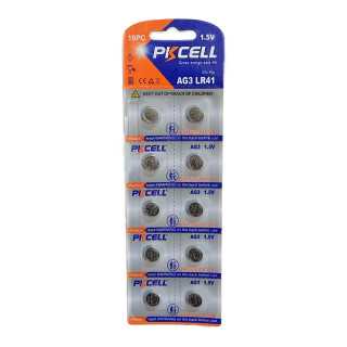 Set 10 baterii akaline PKCELL AG3 LR41 1.5V (610)