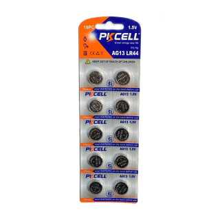 Set 10 baterii alkaline PKCELL AG13 LR44 1.5V (613)