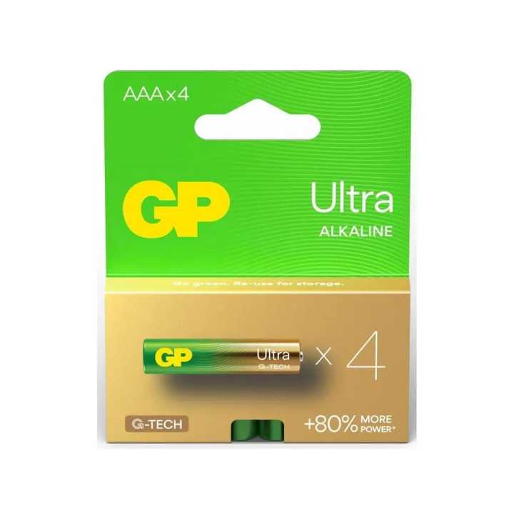 Set 4 baterii Ultra ALKALINE GP R3 AAA GP24AU-PGB4