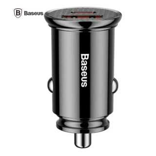 Incarcator bricheta auto 30W Baseus CCALL-YS01 Circular Plastic PPS 1x USB 4.5V /5A 1x USB Type-C 5V /3A negru