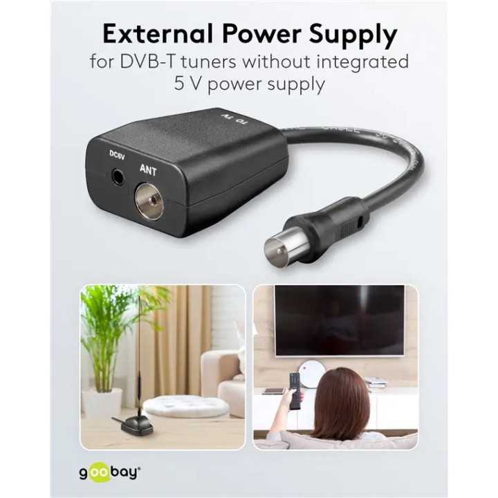 Invertor de putere si alimentator 5VDC pentru conectare antene DVB-T Goobay 67245