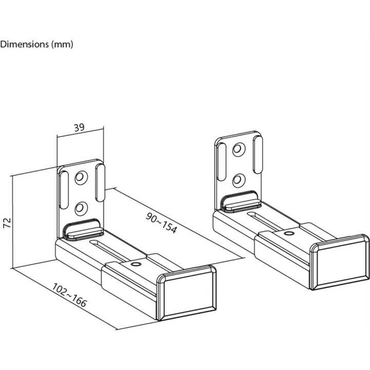 Suport de perete Universal pentru Soundbar 70827 Goobay