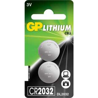 Set 2 baterii buton litiu 3V GP CR2032 2buc/blister GPCR2032-2CPU2