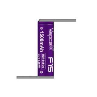 Acumulator 14500 cu lamele sudate in S 3.7V VAPCELL F15 INR14500 1500mAh descarcare 3A