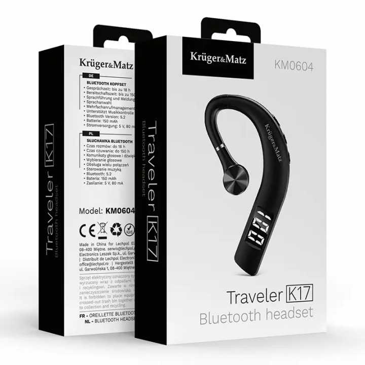 Casca bluetooth 5.2 18 ore K17 Kruger&Matz KM0604