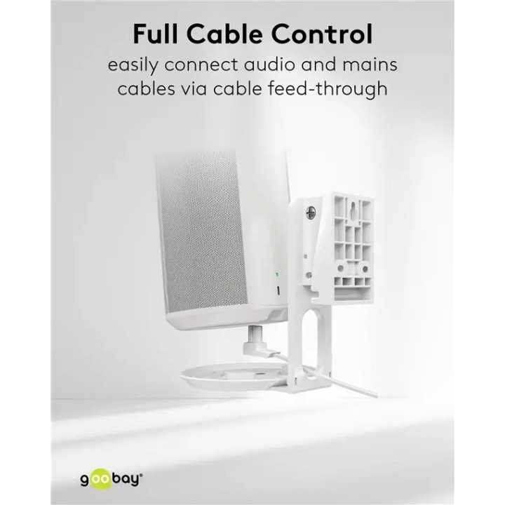 Set suporti de perete pentru difuzor alb Modern Era 1 Flex compatibil Sonos Era 100 71982 Goobay