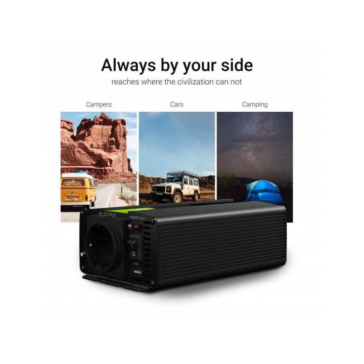 Invertor de tensiune 12V-230V 150W protectie la supratensiune INV06 Green Cell