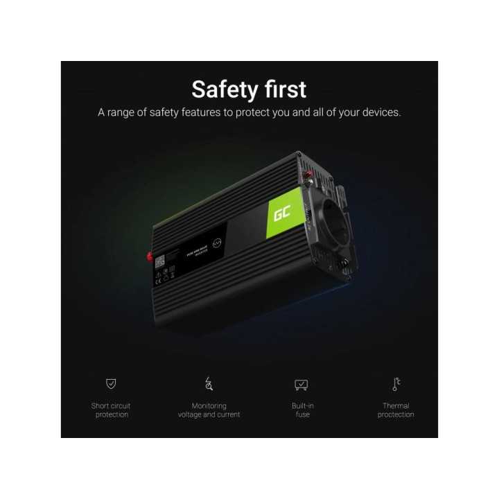 Invertor de tensiune 12V-230V 150W protectie la supratensiune INV06 Green Cell