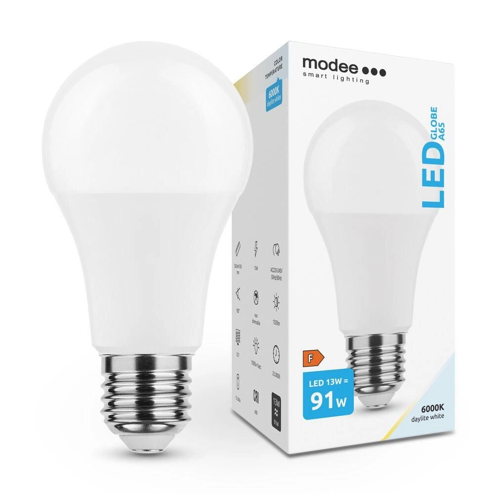 Bec LED Modee A65 E27 13W 230V 1350lm 6000K lumina alb rece ML-G6000K13WE27