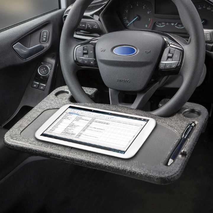 Tava pentru volan SAL VST 01 design cu doua fete suport laptop si tava pentru alimente