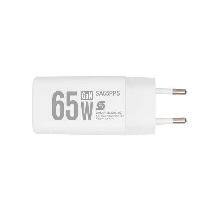 Incarcator retea rapid 65W USB-C 45W + USB 18W QC PD PPS SAL SA65PPS