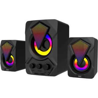 Sistem de boxe Well 2.1 RV03 USB 33W lumina RGB SPKR-MM2.1-RV03-WL