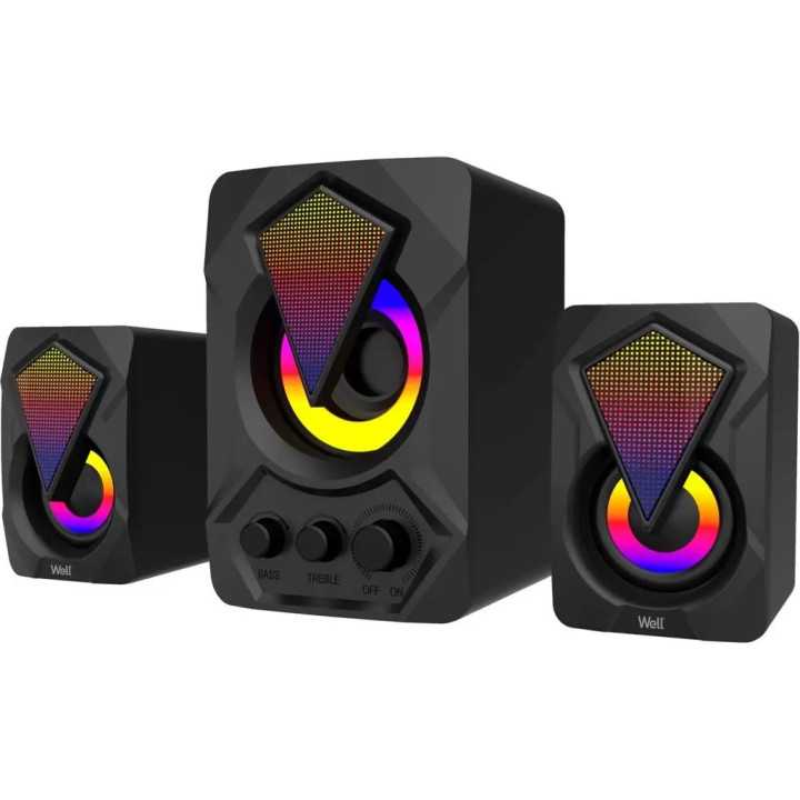 Sistem de boxe Well 2.1 RV03 USB 33W lumina RGB SPKR-MM2.1-RV03-WL