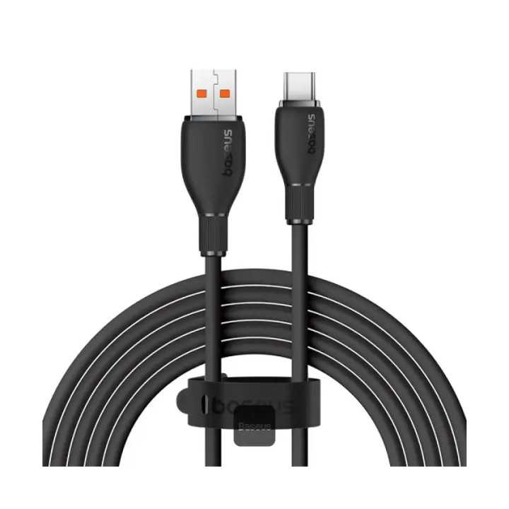 Cablu alimentare si date Baseus Pudding Series P10355703111-B1 Fast Charging USB - USB Type-C 100W 1.2m negru