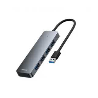 HUB USB Baseus UltraJoy 4in1 input USB 3.0 output 4x USB 3.0 lungime cablu 150cm gri