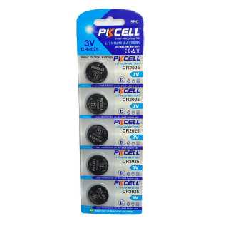 Set 5 baterii PKCELL CR2025 3V LITHIUM (621)