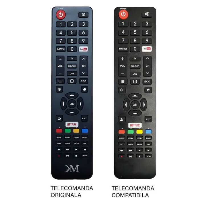 Telecomanda inlocuitoare compatibil cu originalul pentru TV Kruger&Matz PIL0357 (338-3)